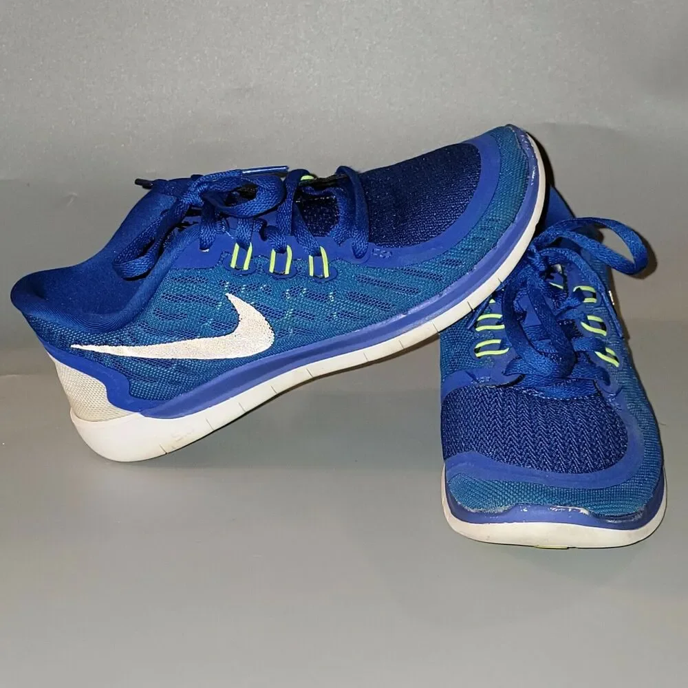 Nike Free 5.0 Youth Size 4Y Women's Sz 5.5 Blue/Black Running Shoes(725104-400) - Picture 1 of 11